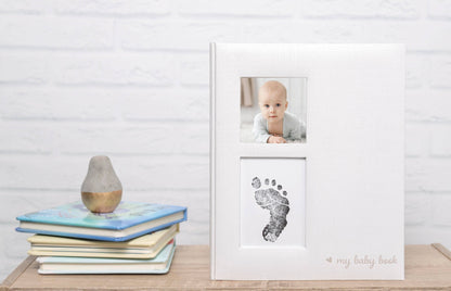 Linen Memory Babybook and Ink Pad, Gray