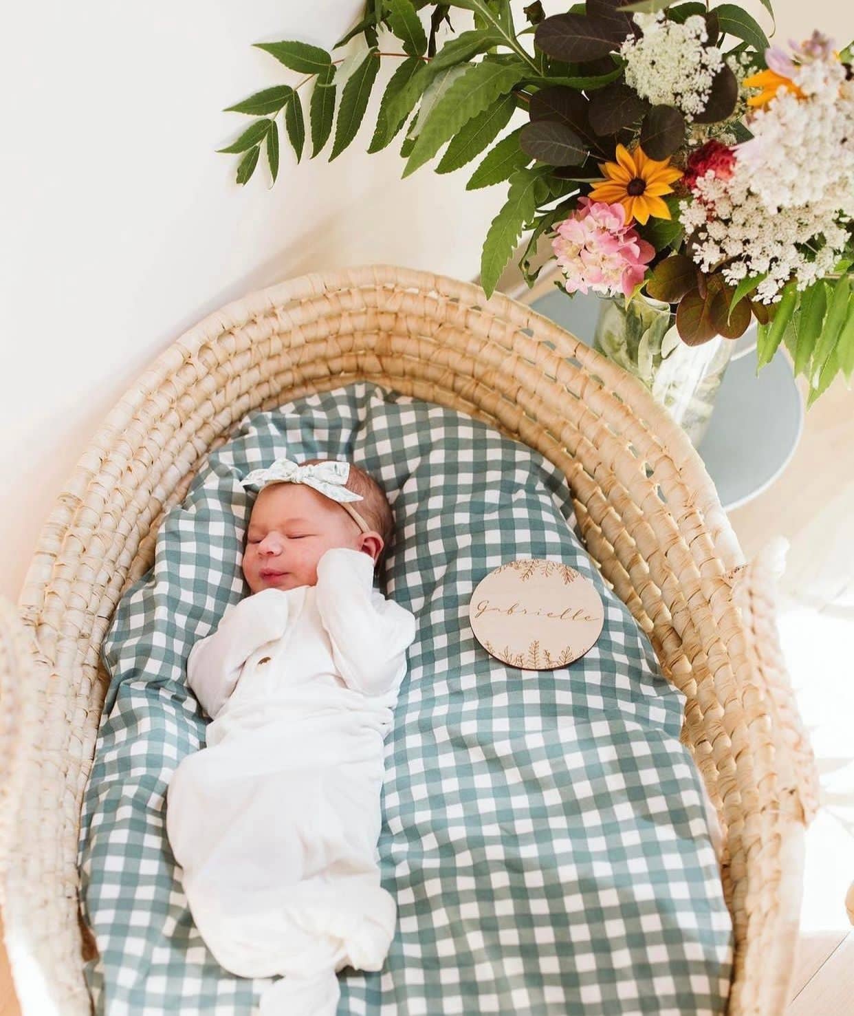 Newborn Knotted Baby Gown, Bow, and Hat Set