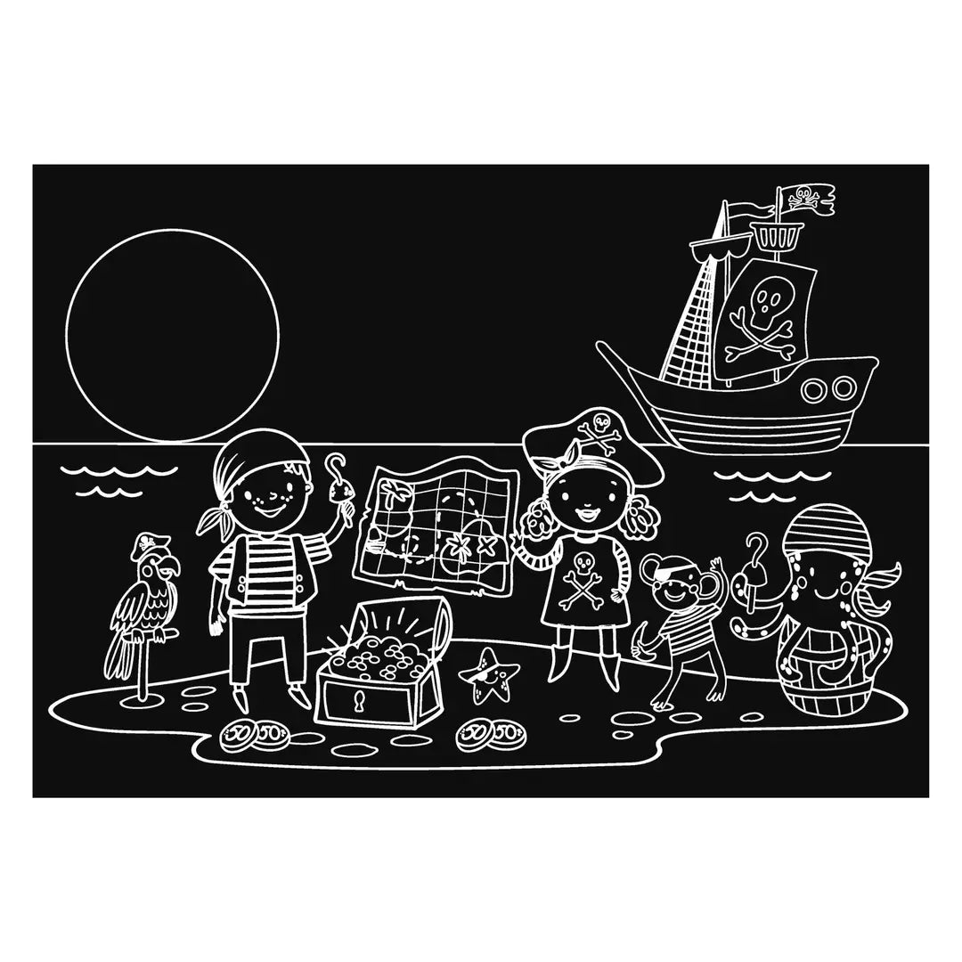 Coloring Placemat Pirate Treasure 12x17