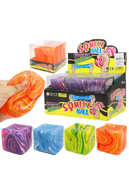 Marbled Cube Putty Filled Squishy