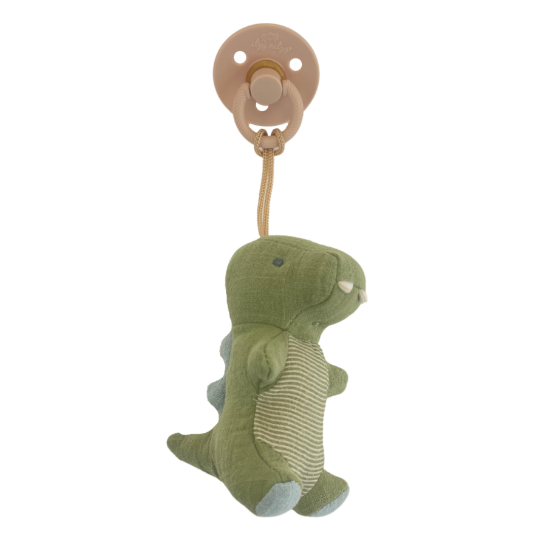 *NEW* Bitzy Pal Natural Rubber Pacifier & Stuffed Animal