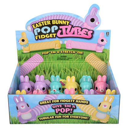 EASTER BUNNY FIDGET POP TUBE 7"