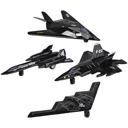 5" Diecast Pull Back Stealth Plane