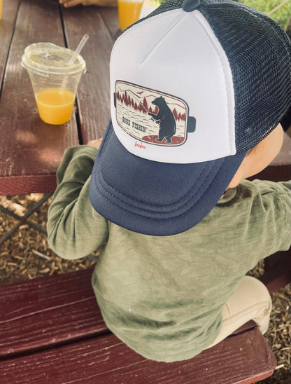 Gone Fishin Navy Trucker Hat