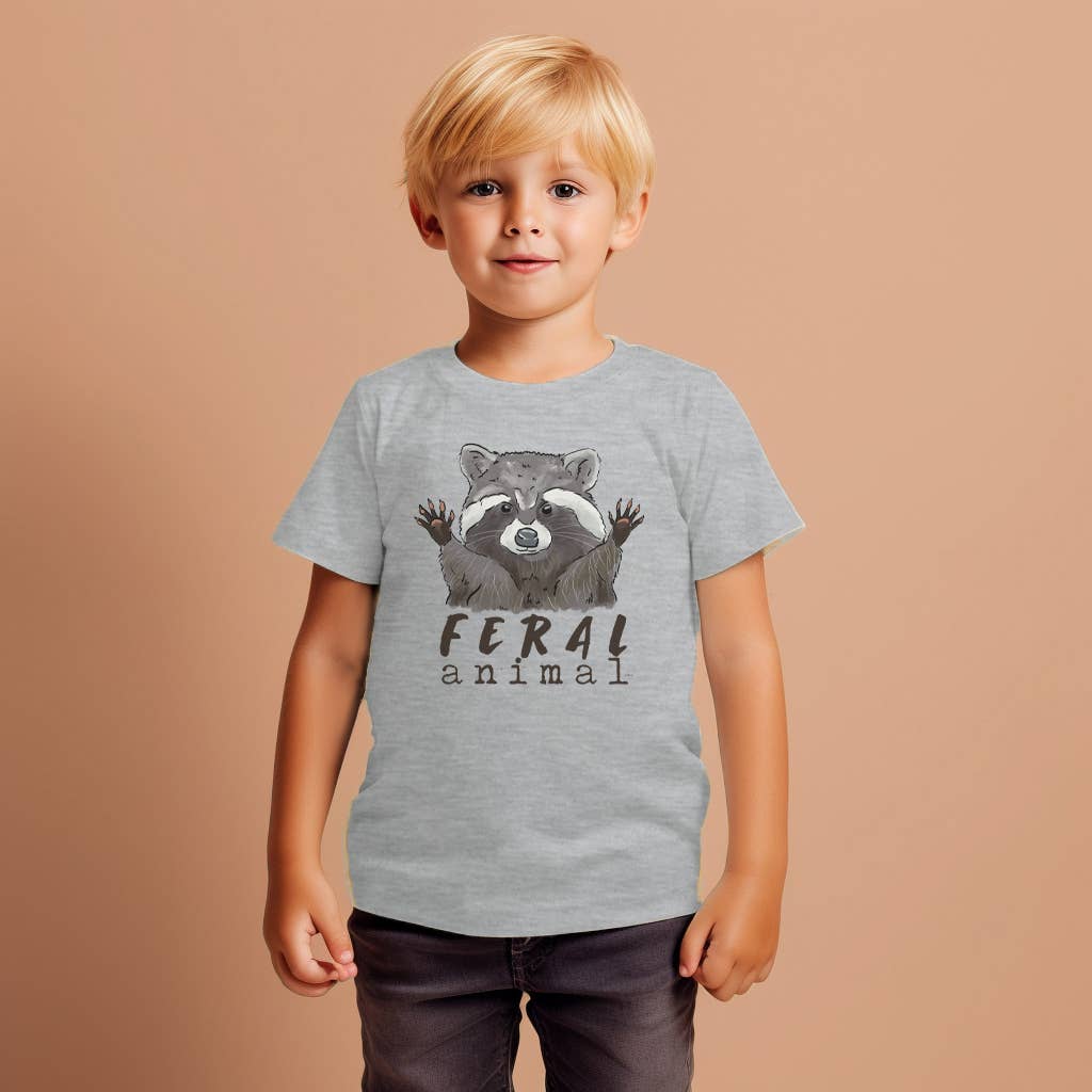 "Feral Animal" Grey Raccoon Unisex Woodland Toddler Tee