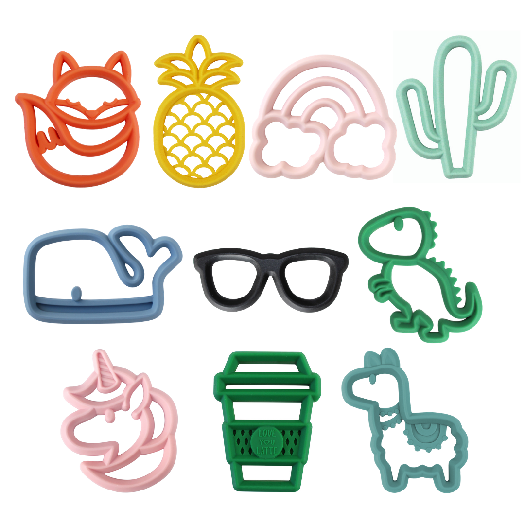 Chew Crew™ Silicone Baby Teethers: Light Pink Unicorn