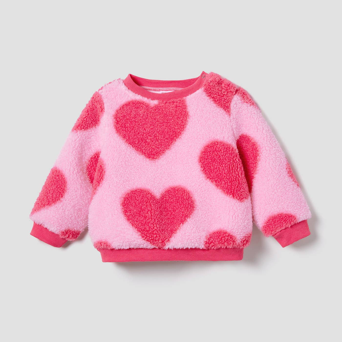 Valentine's Day PINKHeart Long-sleeve Fleece Top