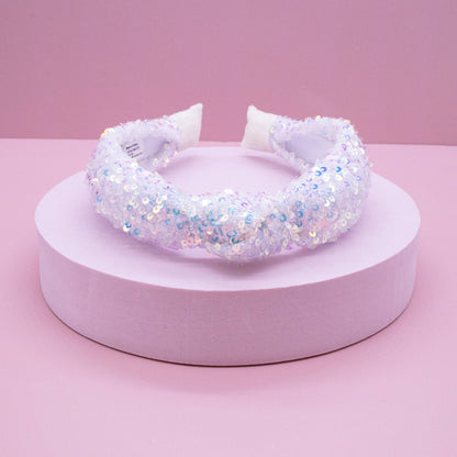 Kids Knot Headband - Rainbow Sequin Knotted Hair Accessories