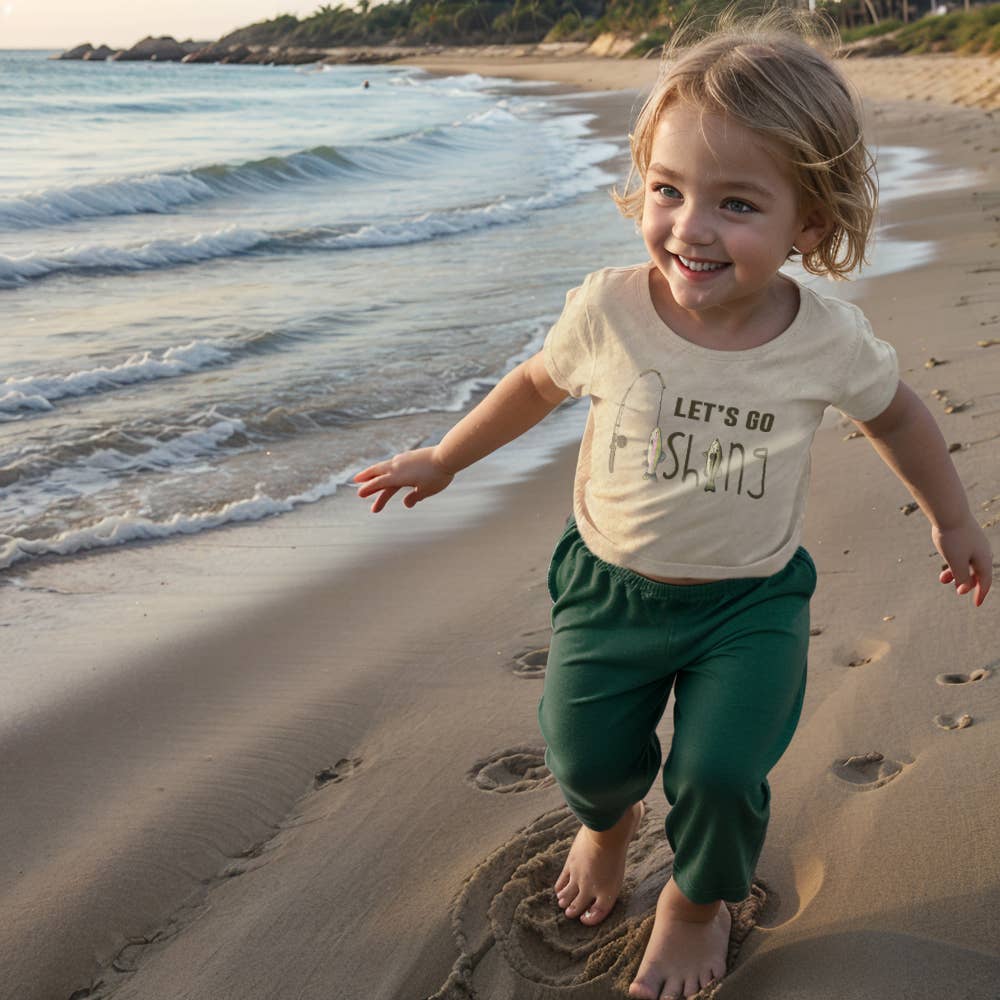 "Let's go fishing" Lake Summer Fish Clothes for Boy