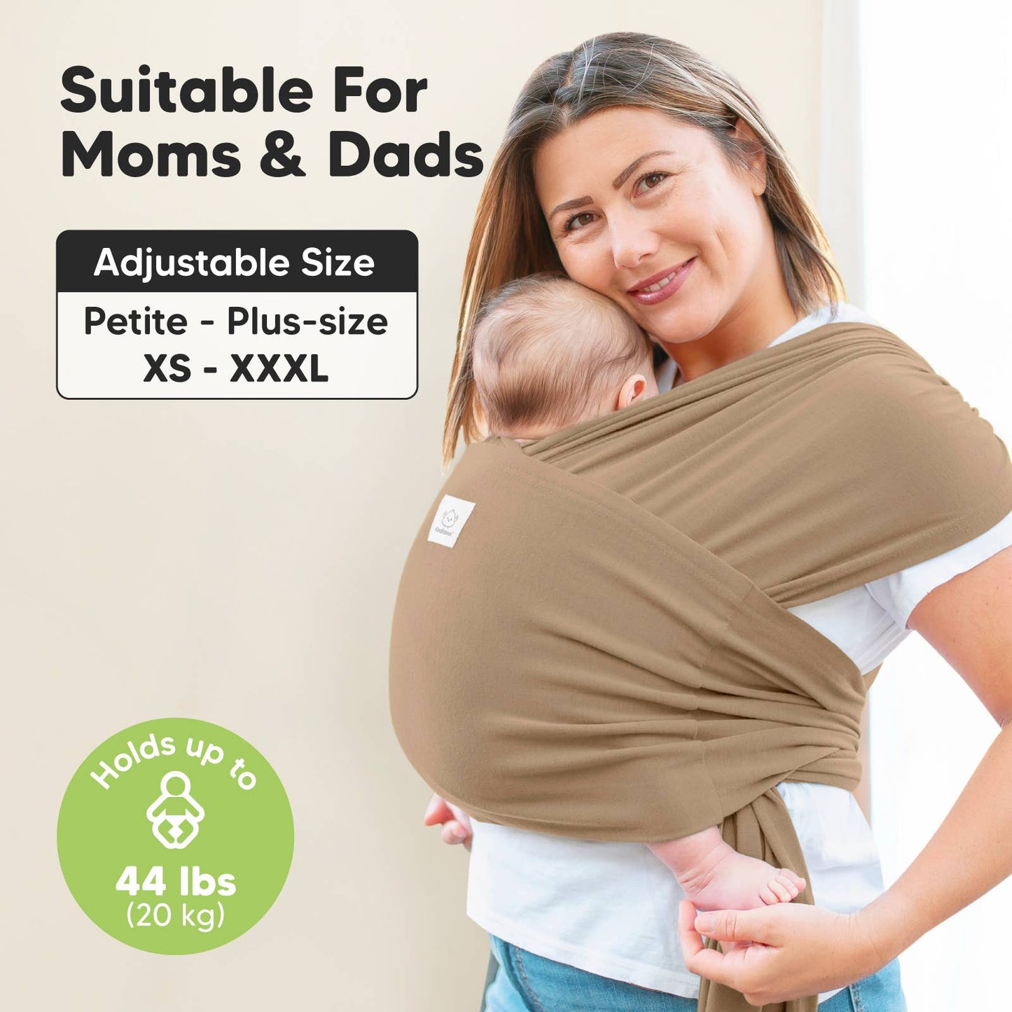 KeaBabies D-Lite Wrap Carrier-Warm Hearth