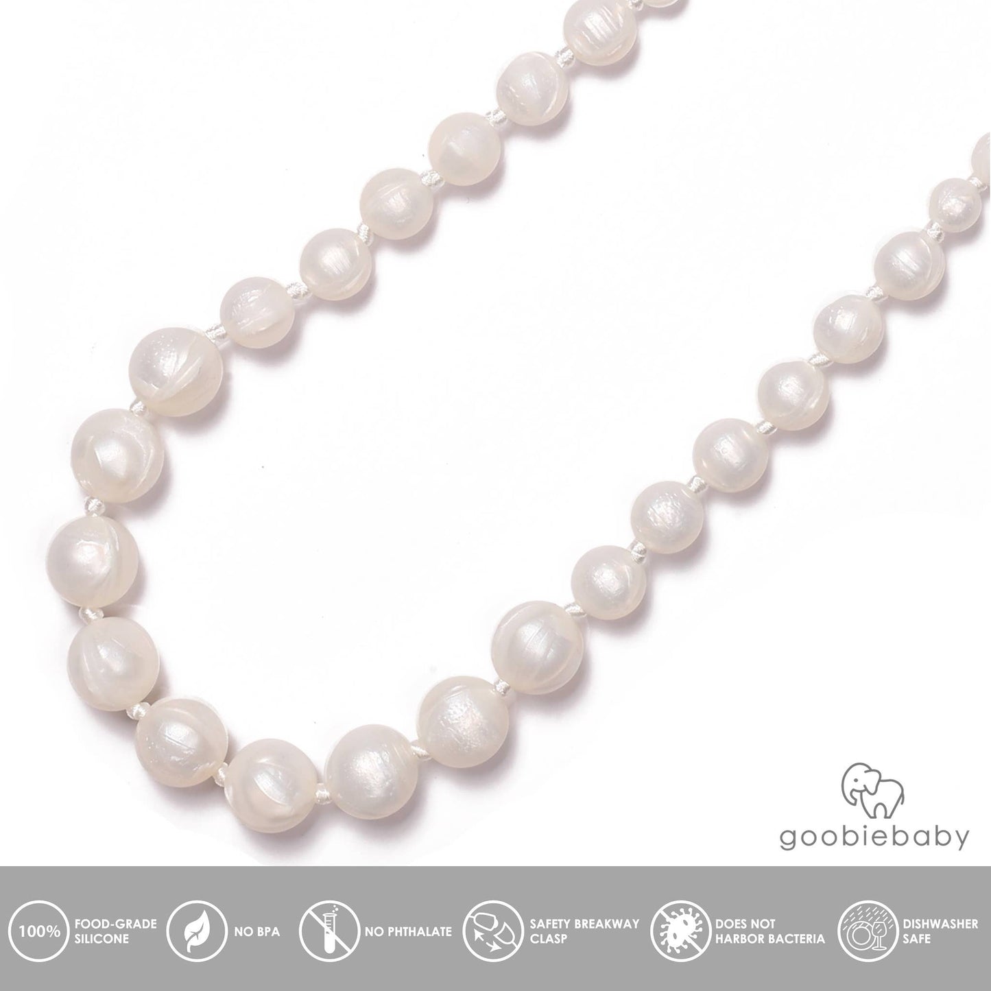 Audrey Teething Necklace - Pearl