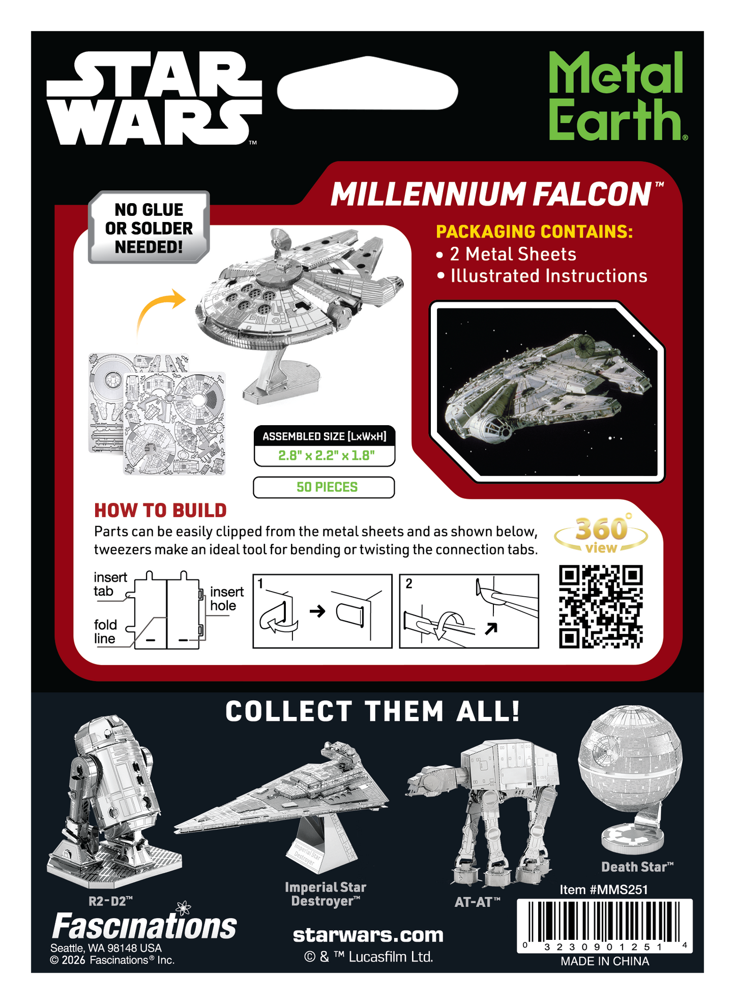 Star Wars Millennium Falcon Metal Earth DIY Model Kit