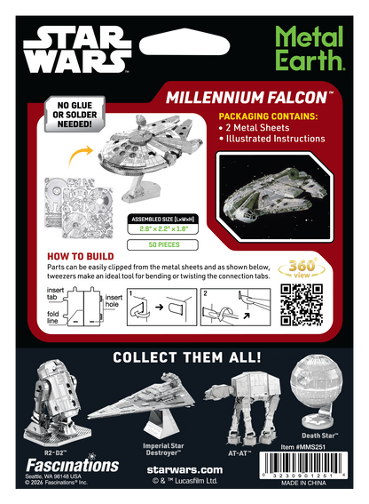 Star Wars Millennium Falcon Metal Earth DIY Model Kit