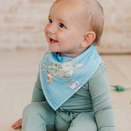 4 Pack Baby Bandana Bibs - Dino Explorer