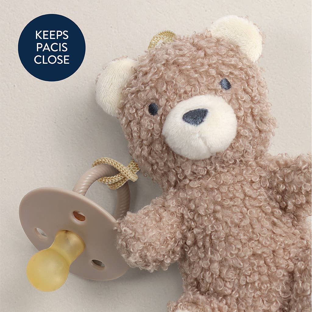 Bitzy Pal Natural Rubber Pacifier & Stuffed Animal