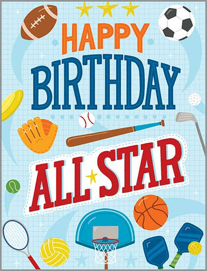 Birthday Greeting Card - All Star Sports