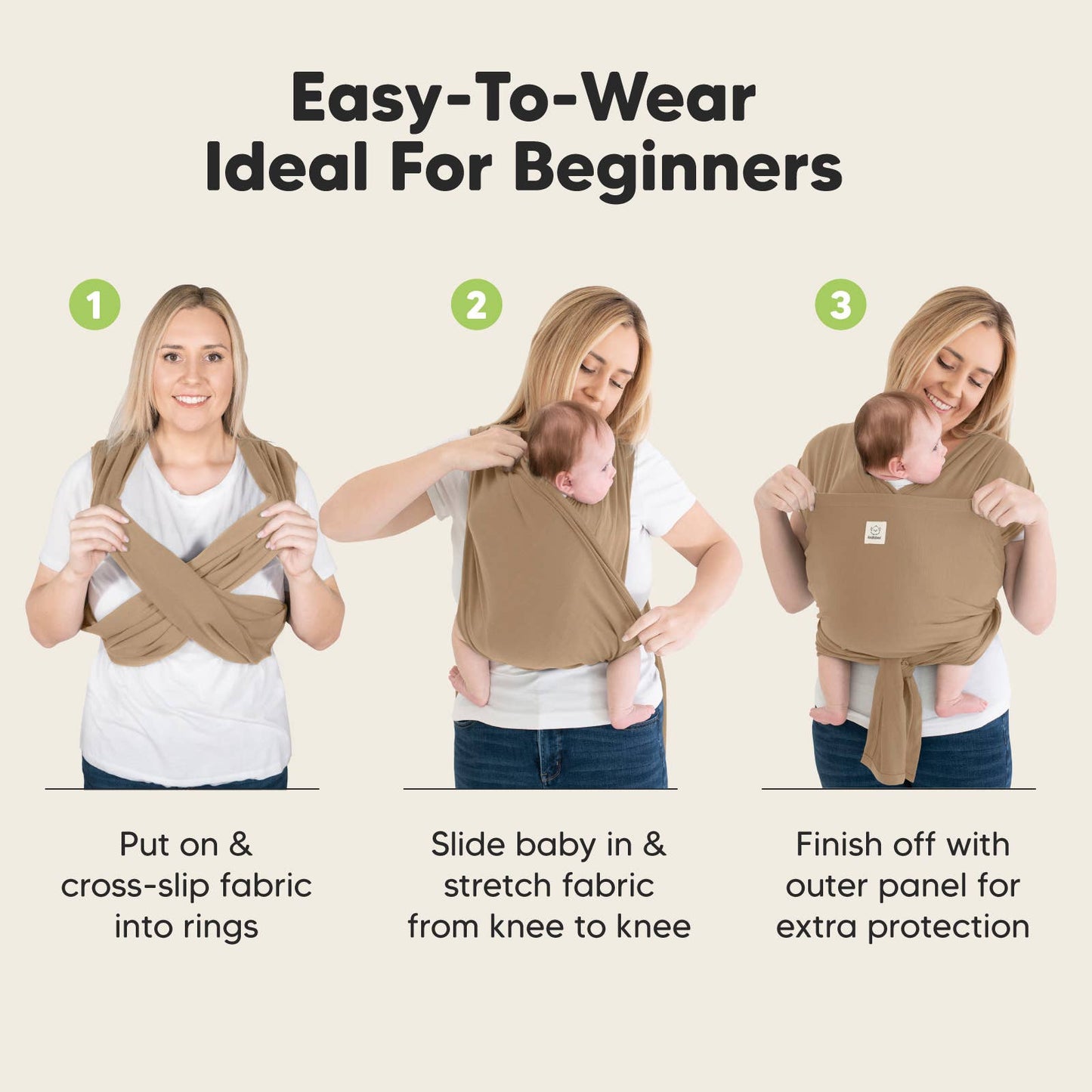 KeaBabies D-Lite Wrap Carrier-Warm Hearth