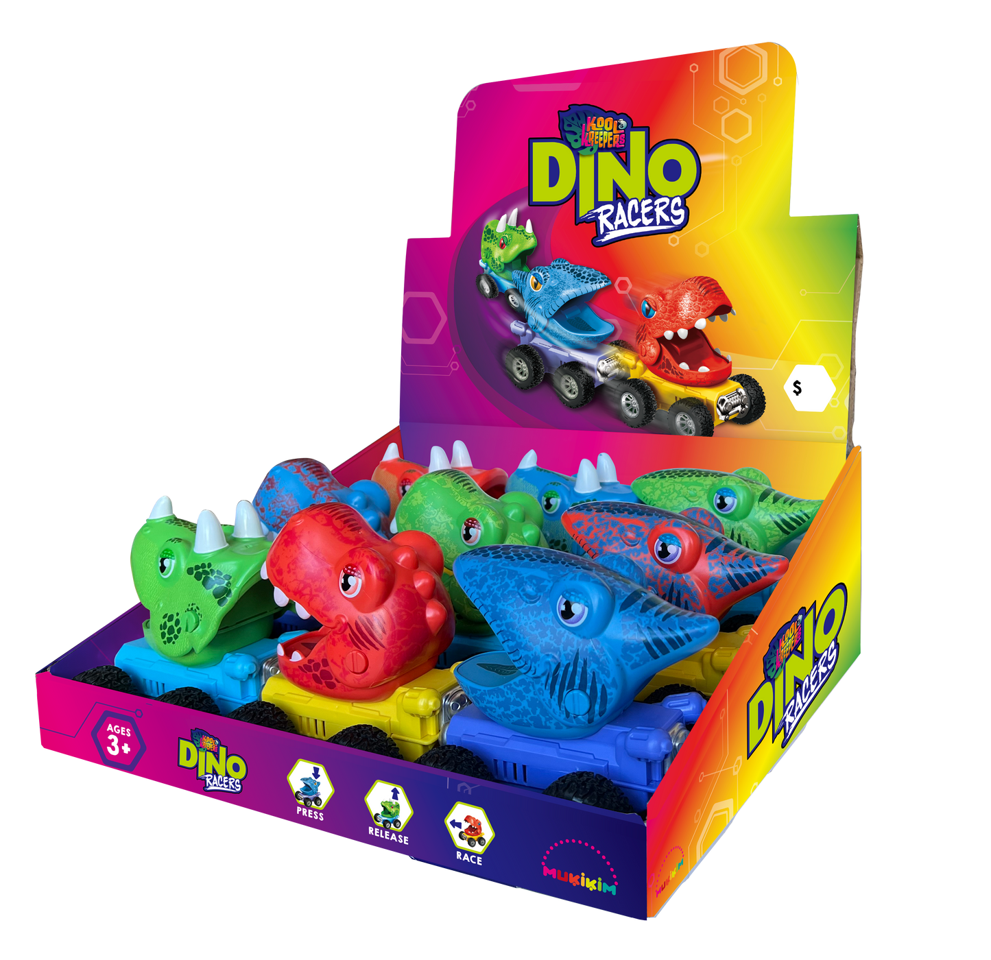 Dino Racers - dinosaur vehicles with NO batteries needed!