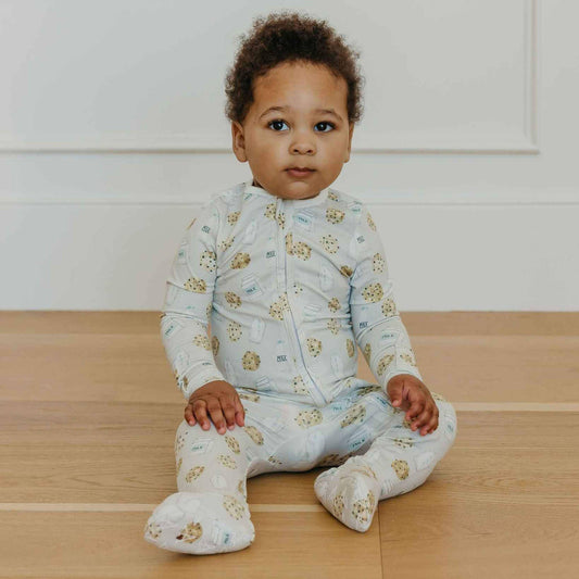 Chip Zip-Up Footie Pajama