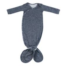 Denim Knotted Gown-newborn