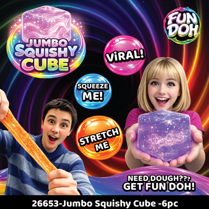 Fun Doh JUMBO Squishy Cube | Viral Assortment