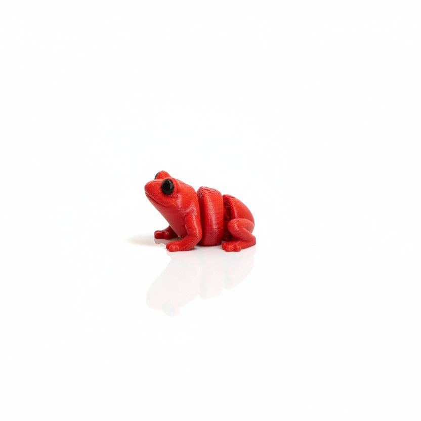 Frog (Red) • Mini 3D Printed Articulated Animal • Flexi Animals • Pocket Pets • Pocket Pals • Desk Pets [#35]*