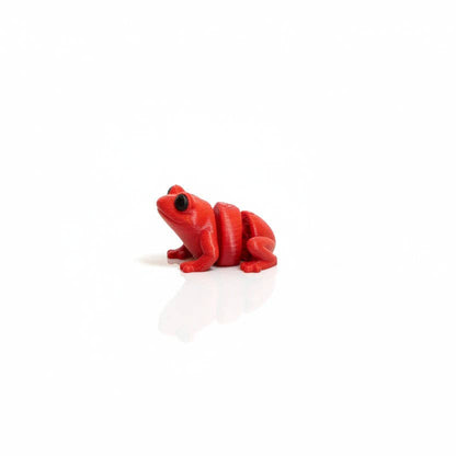 Frog (Red) • Mini 3D Printed Articulated Animal • Flexi Animals • Pocket Pets • Pocket Pals • Desk Pets [#35]*