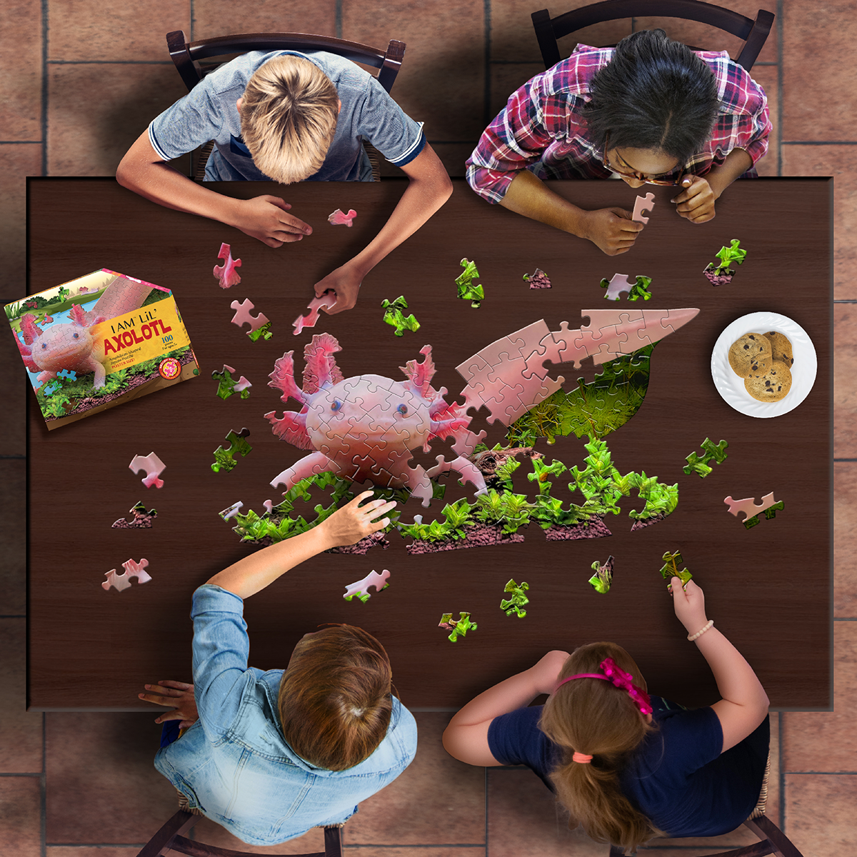 I AM 'LiL AXOLOTL 100 piece kids jigsaw puzzle - great gift!