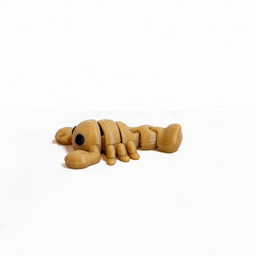 Scorpion (Brown) • Mini 3D Printed Articulated Animal • Flexi Animals • Pocket Pets • Pocket Pals • Desk Pets [2025]*