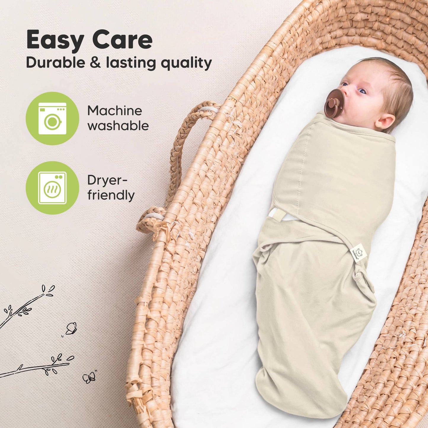 3pk Soothe Baby Swaddles, Sleep Sack for Newborns Bumble Bear