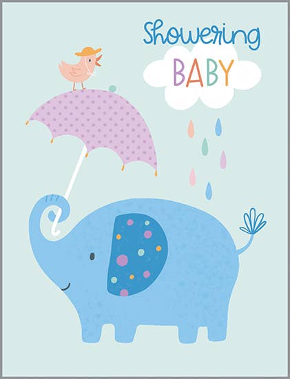 Baby Greeting Card - Umbrella Shower