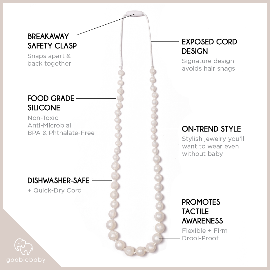 Audrey Teething Necklace - Pearl