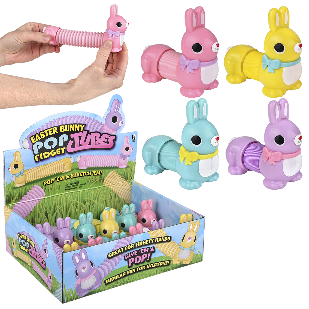EASTER BUNNY FIDGET POP TUBE 7"