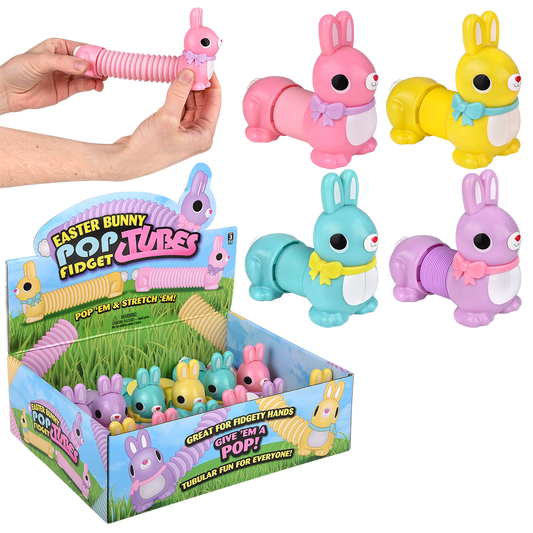 EASTER BUNNY FIDGET POP TUBE 7"