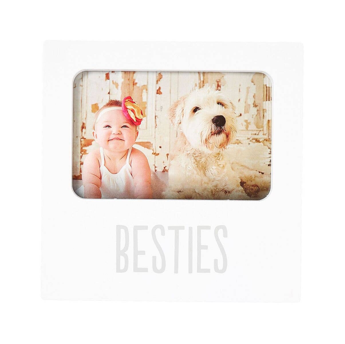 Besties Keepsake Photo Frame, White