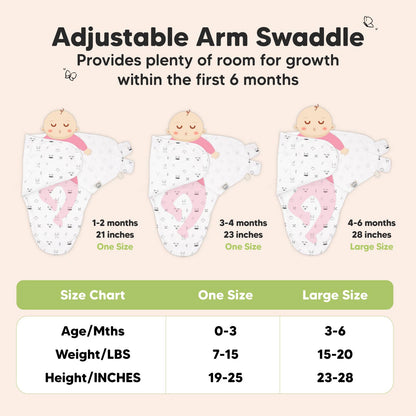 3pk Soothe Baby Swaddles Nordic, Sleep Sack for Newborns