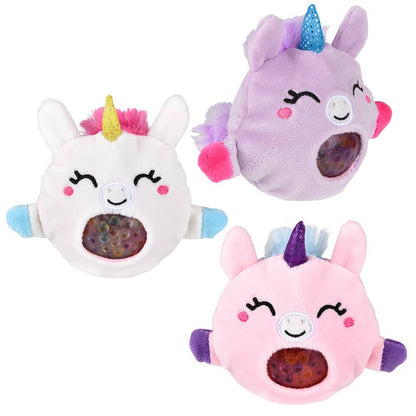 3" Unicorn Squeezy Bead plush Ball