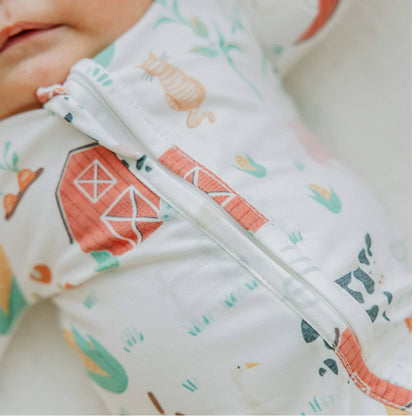 Zip-Up Footie Pajama - Farmstead