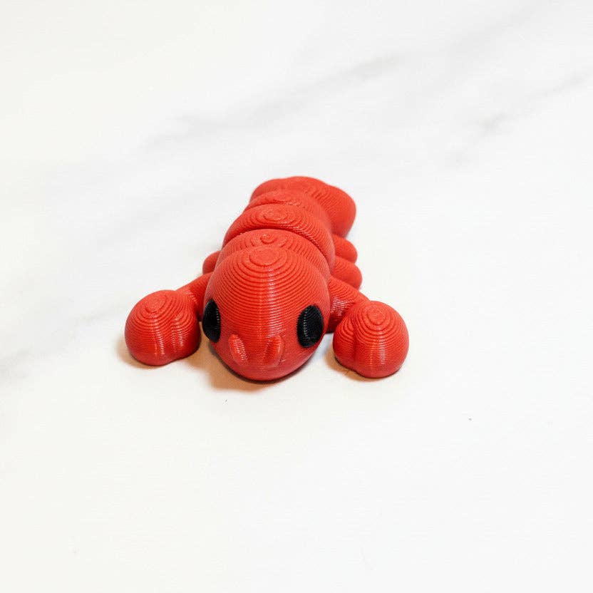 Lobster (Red) • Mini 3D Printed Articulated Animal • Flexi Animals • Pocket Pets • Pocket Pals • Desk Pets [2025]