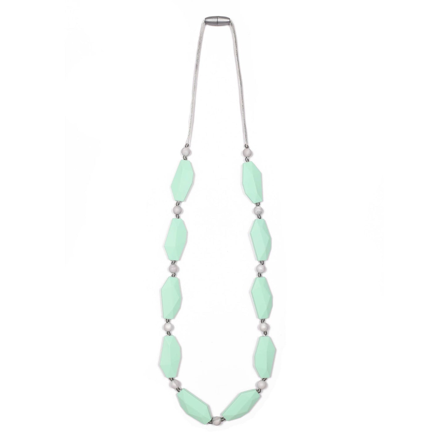 Naomi Teething Necklace - Mint/Marble