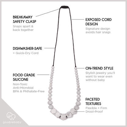 Madison Teething Necklace - Marble