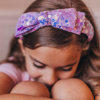 Big Bow Headband - Double Layer Sequin
