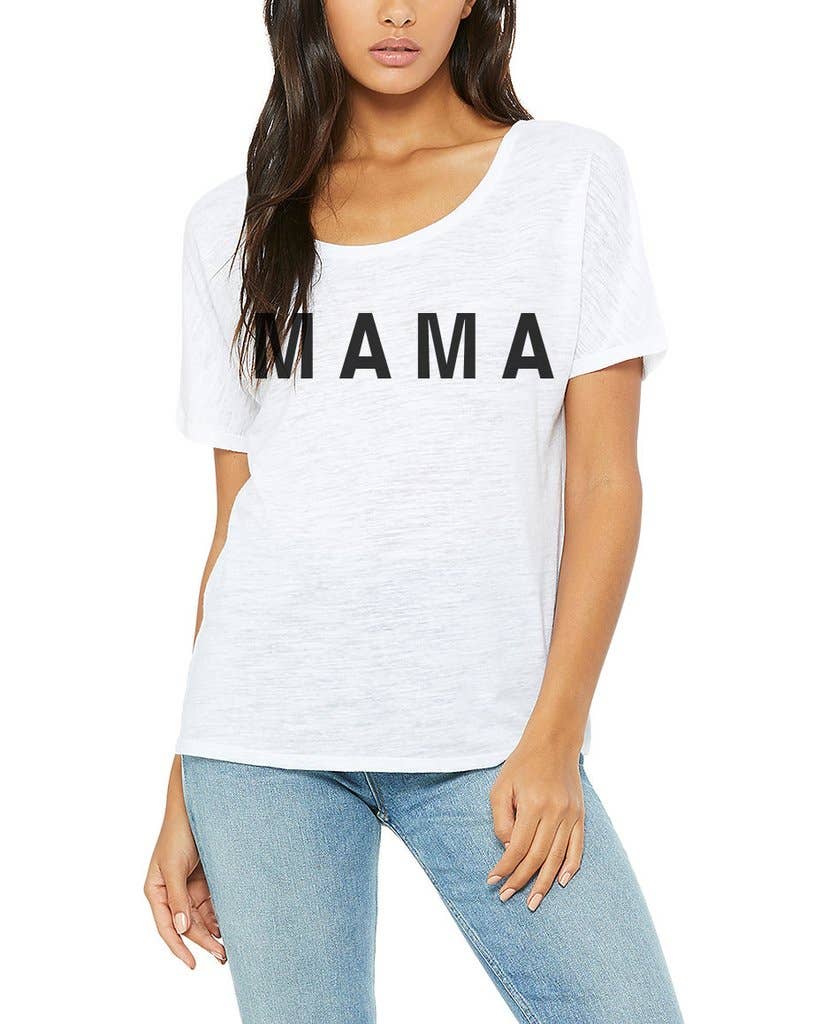 Mama Tee White Crew Neck