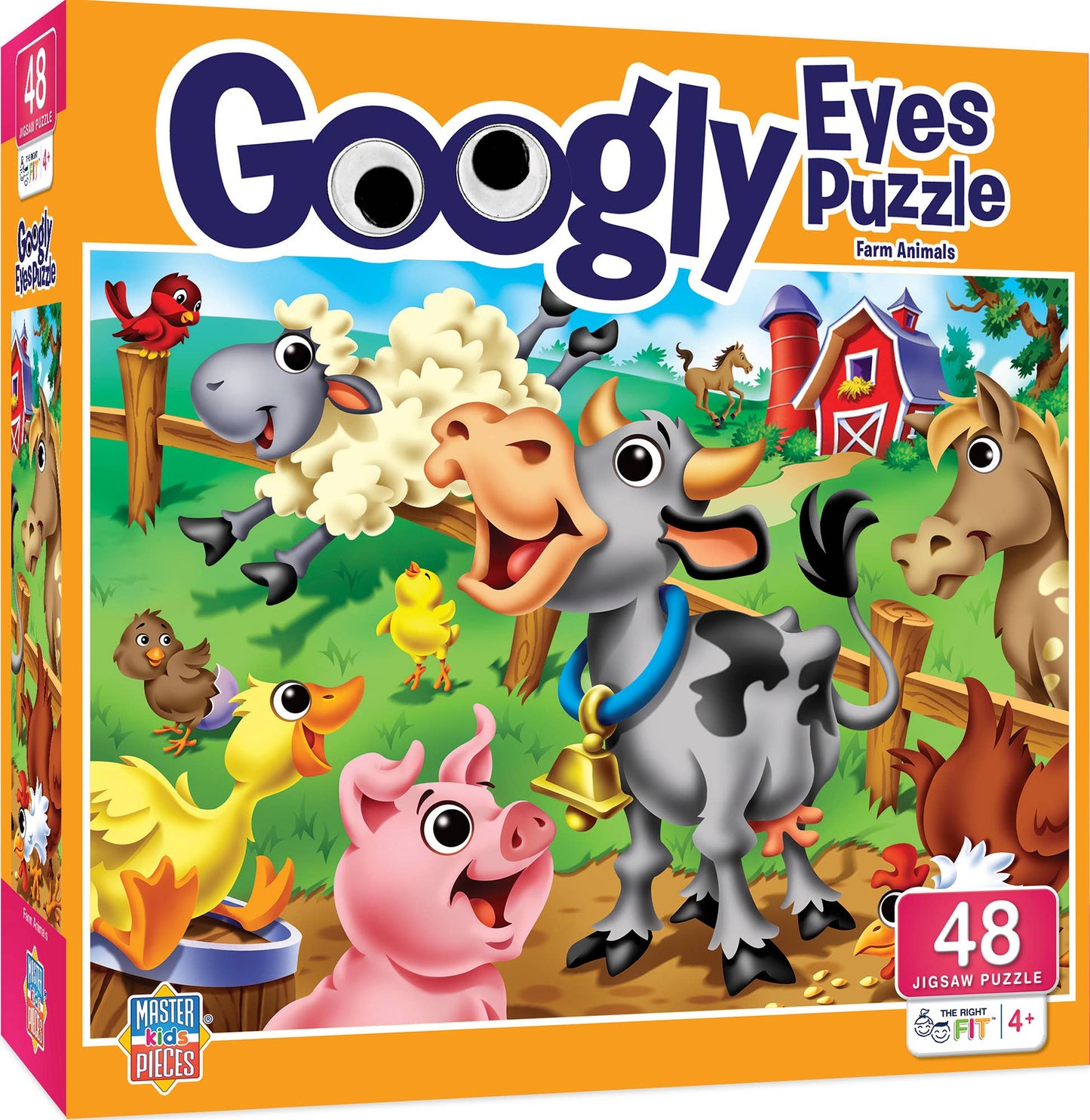 Googly Eyes - Farm Animals 48 Piece Jigsaw Puzzle