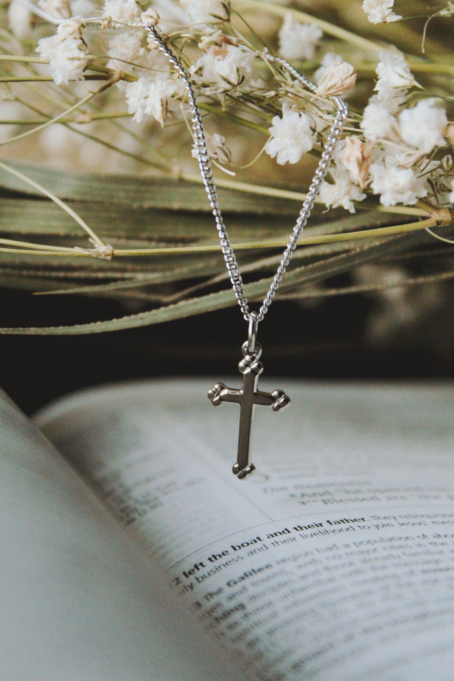 Necklace Cross - Sterling Silver - 18"