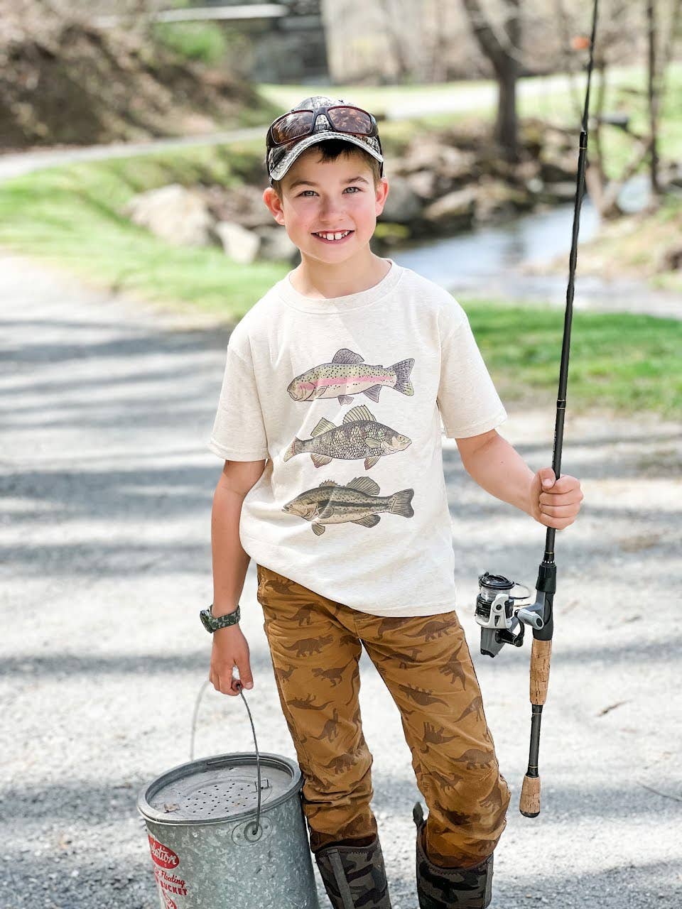 CUSTOM Fish Summer Outdoor Clothes for Boy Fishing for Girl