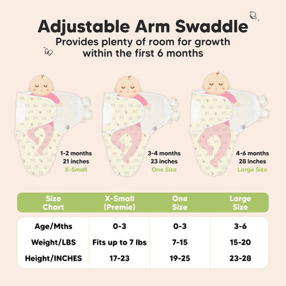 3pk Soothe Baby Swaddles, Sleep Sack for Newborns Bumble Bear