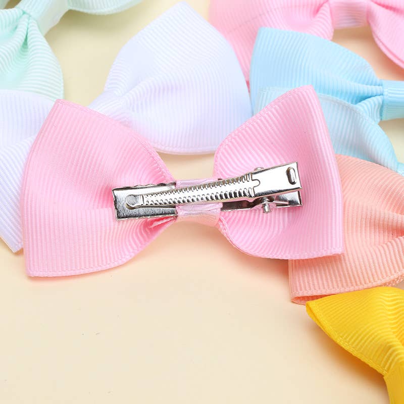 12-pack Bow Knot Decor Hair Clip for Girls (Multi-Color)