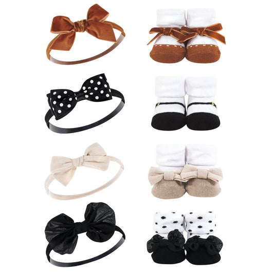 Headband and Socks Giftset, Classic Neutrals