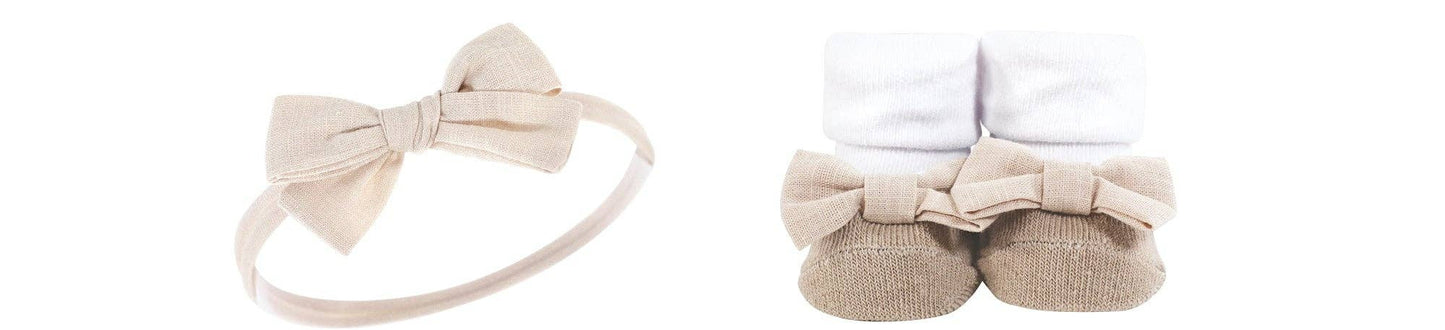 Headband and Socks Giftset, Classic Neutrals